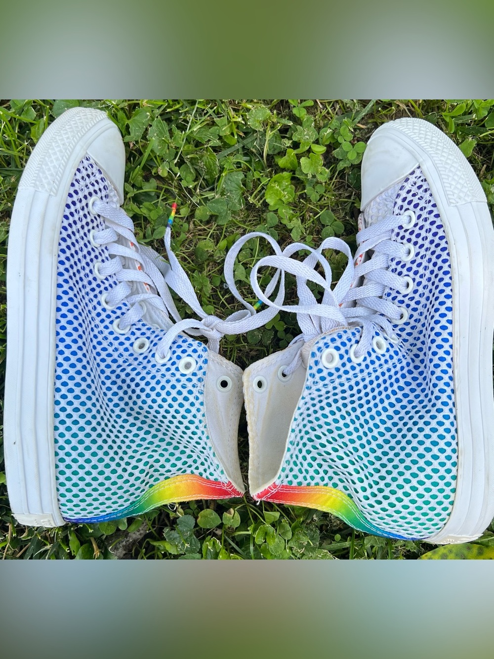 Converse Chuck Taylor All Star Pride Mesh High Top Shoes Size M 7/W 9 - Picture 6 of 14